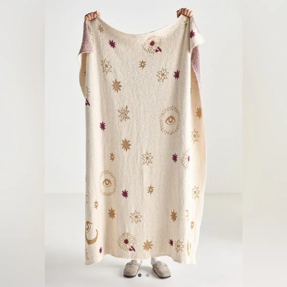 Anthropologie Fortune Cotton Knit Throw Blanket, NWT - Picture 1 of 4